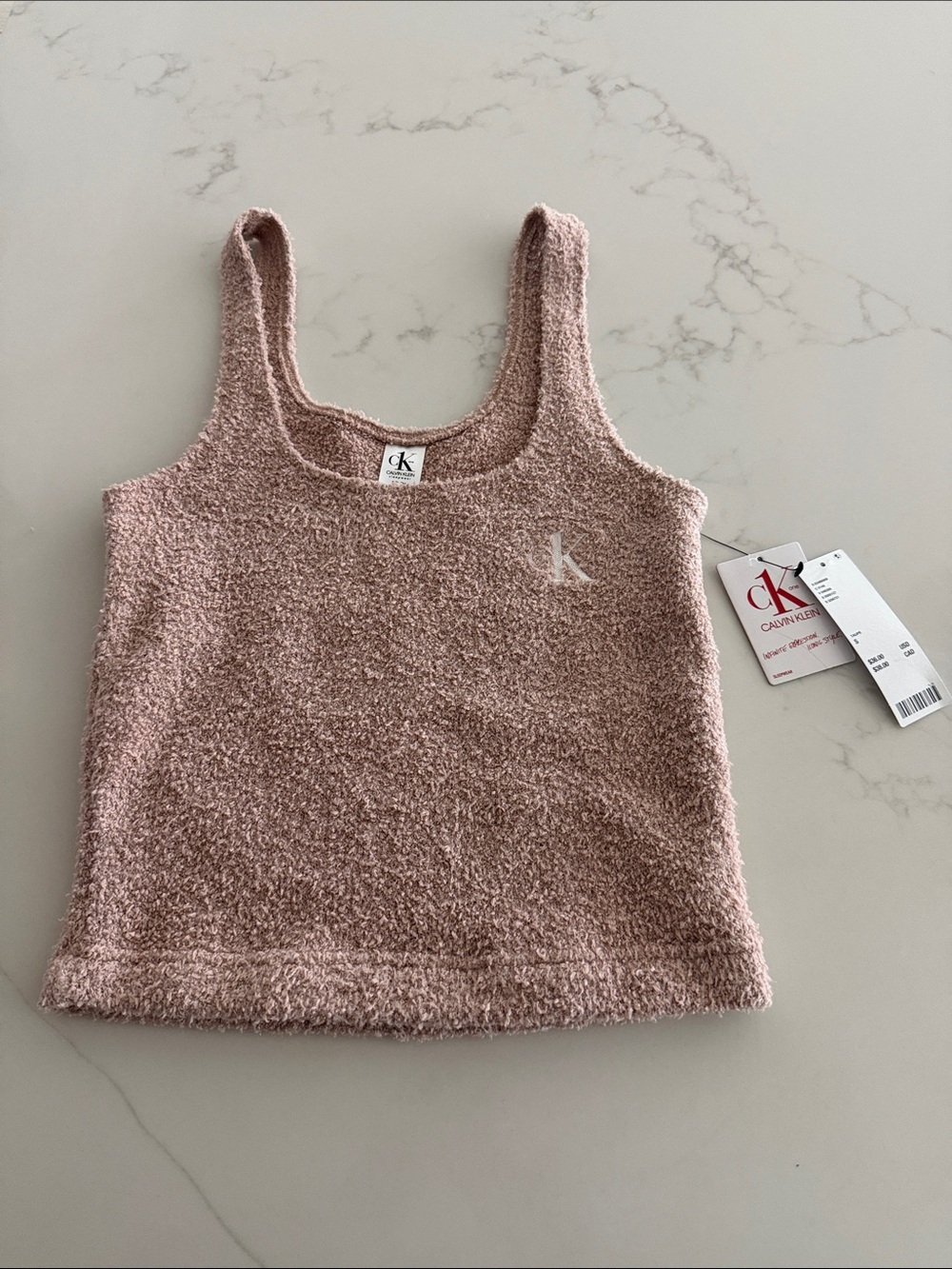Calvin Klein Blush Pink Cozy Tank Top